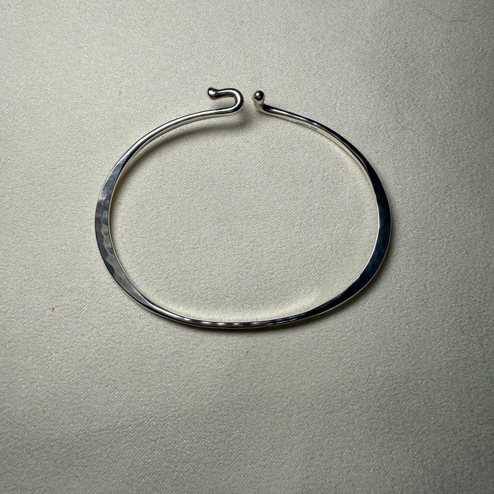 James Avery Hammered Hook-on Bracelet- Medium